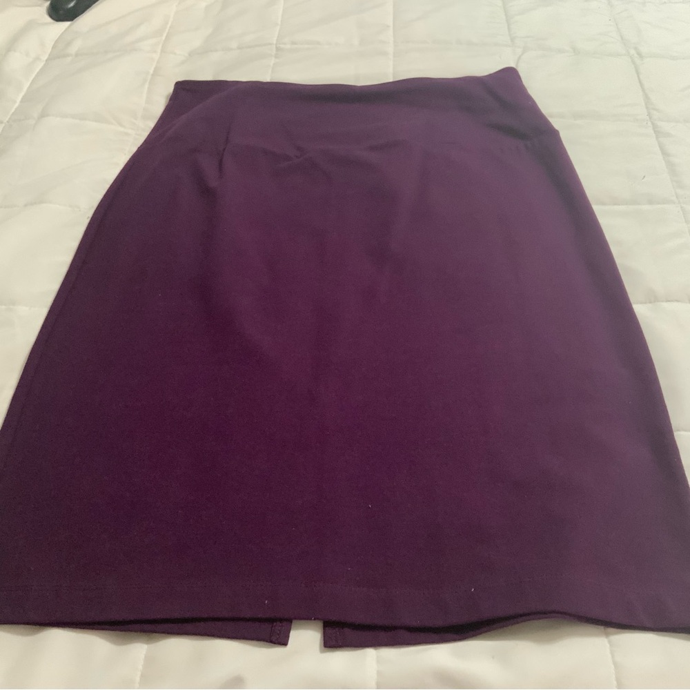 Women with Control Deep Purple A-Line Skirt